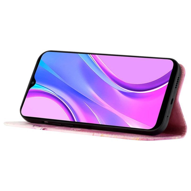 Folio-hoesje voor Xiaomi Redmi Note 12 5G Marmeren Schouderriem