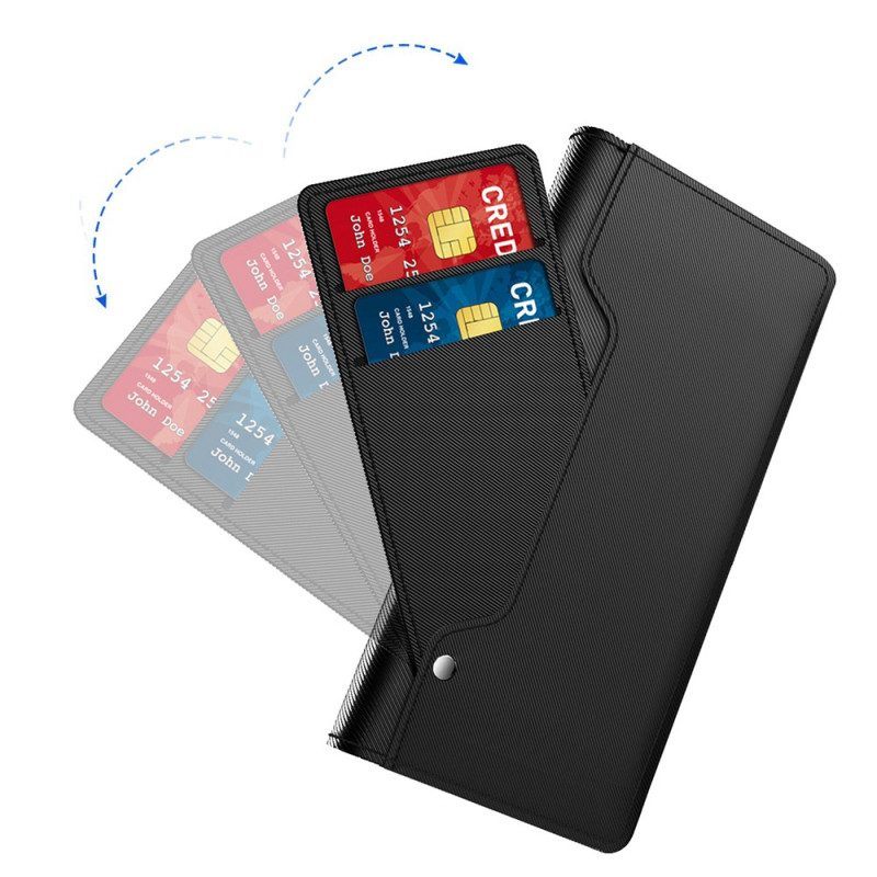 Folio-hoesje voor Xiaomi Redmi Note 12 5G Verwijderbare Spiegel En Kaarthouder