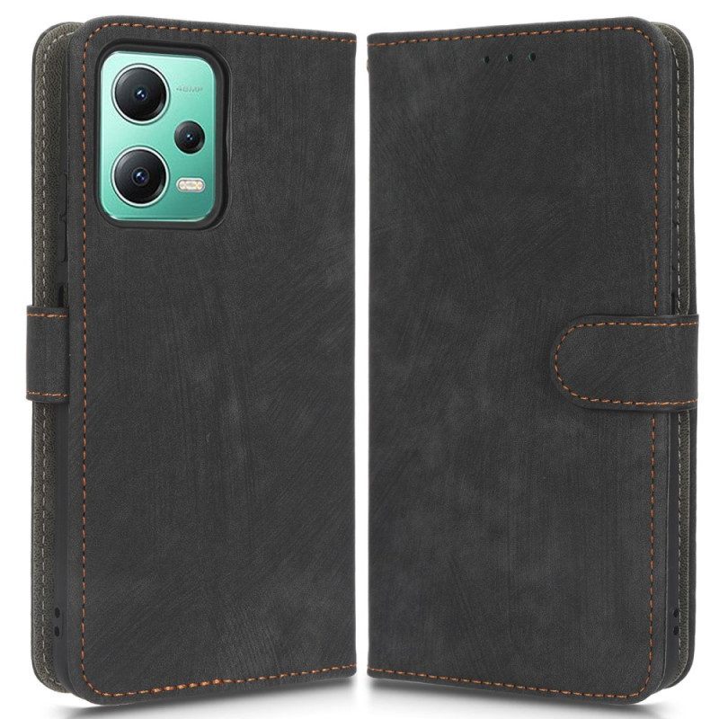 Folio-hoesje voor Xiaomi Redmi Note 12 5G Vintage Kunstleer