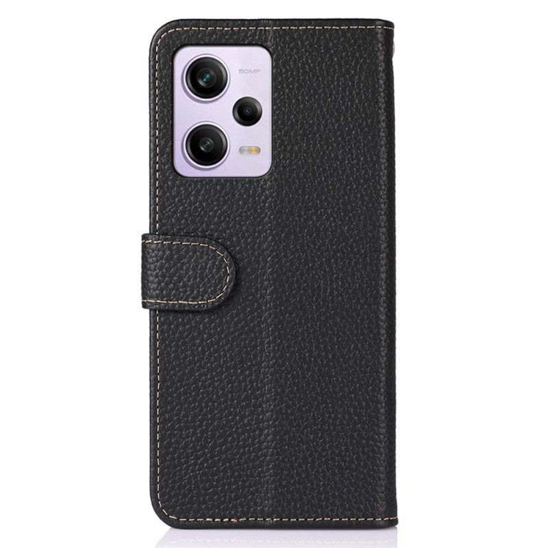 Folio-hoesje voor Xiaomi Redmi Note 12 Pro Khazneh Lychee Leer