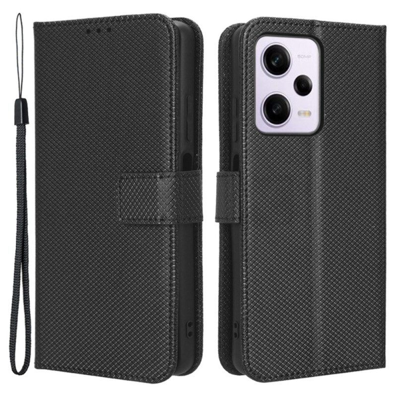 Folio-hoesje voor Xiaomi Redmi Note 12 Pro Plus Met Ketting Stijlvol Imitatieleer Met Bandjes