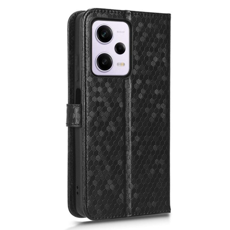 Folio-hoesje voor Xiaomi Redmi Note 12 Pro Plus Met Ketting Strappy-patroon In 3d