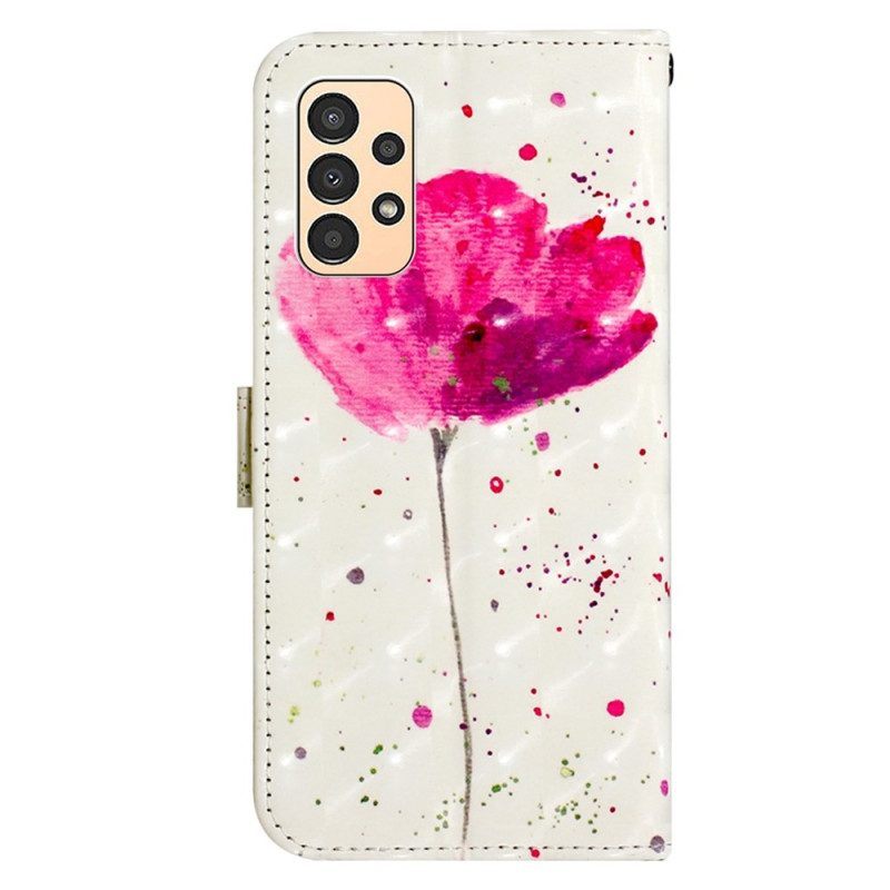 Hoesje Folio-hoesje voor Samsung Galaxy A13 Met Ketting Mat Kunstleer