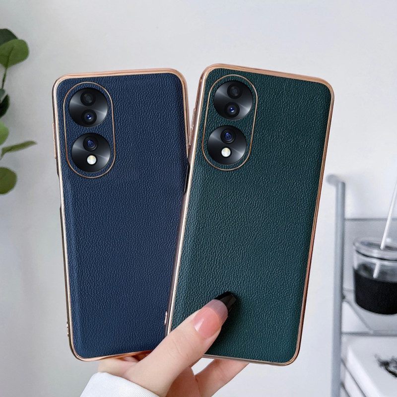 Hoesje voor Honor 70 Echt Lederen Elegantie