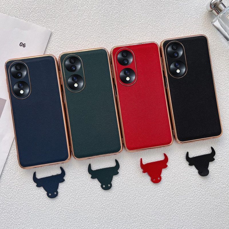 Hoesje voor Honor 70 Echt Lederen Elegantie