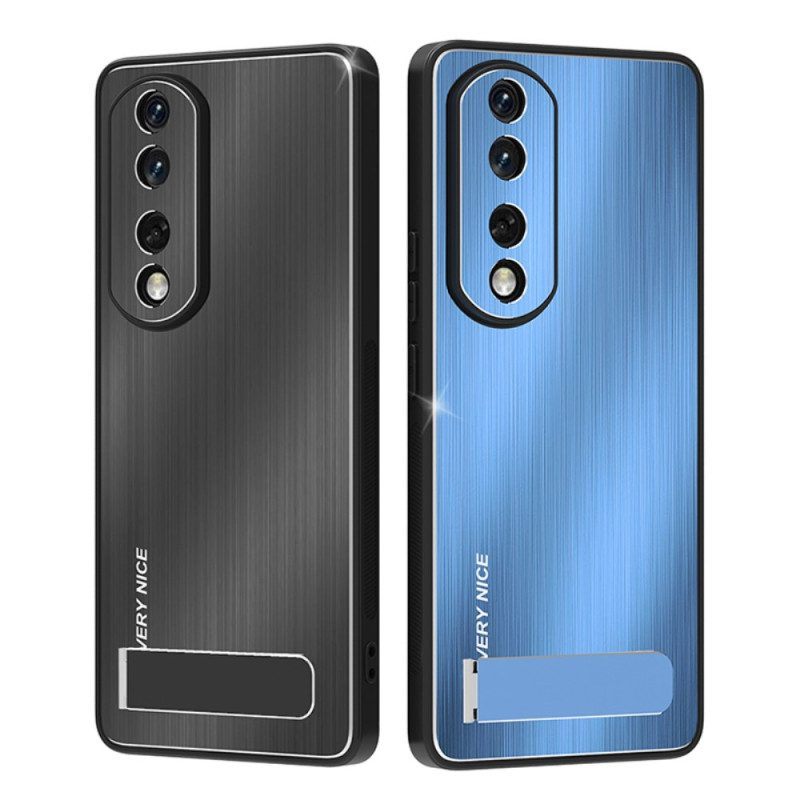 Hoesje voor Honor 90 Geborsteld Aluminium Met Beugel