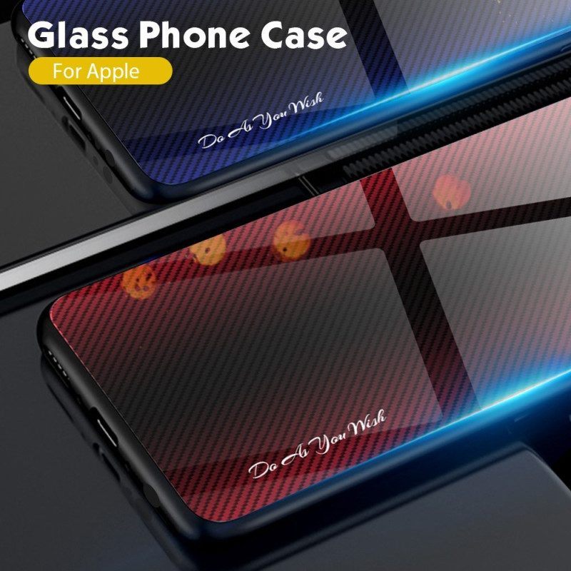 Hoesje voor Huawei Mate 50 Pro Koolstofvezel Gehard Glas