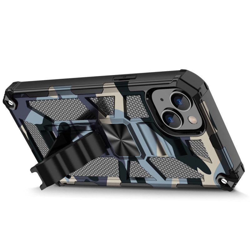 Hoesje voor iPhone 14 Camouflage Verwijderbare Ondersteuning