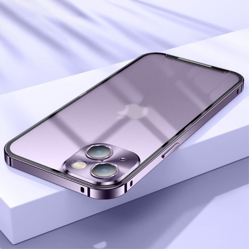Hoesje voor iPhone 14 Plus Randen En Achterkant Van Aluminiumlegering