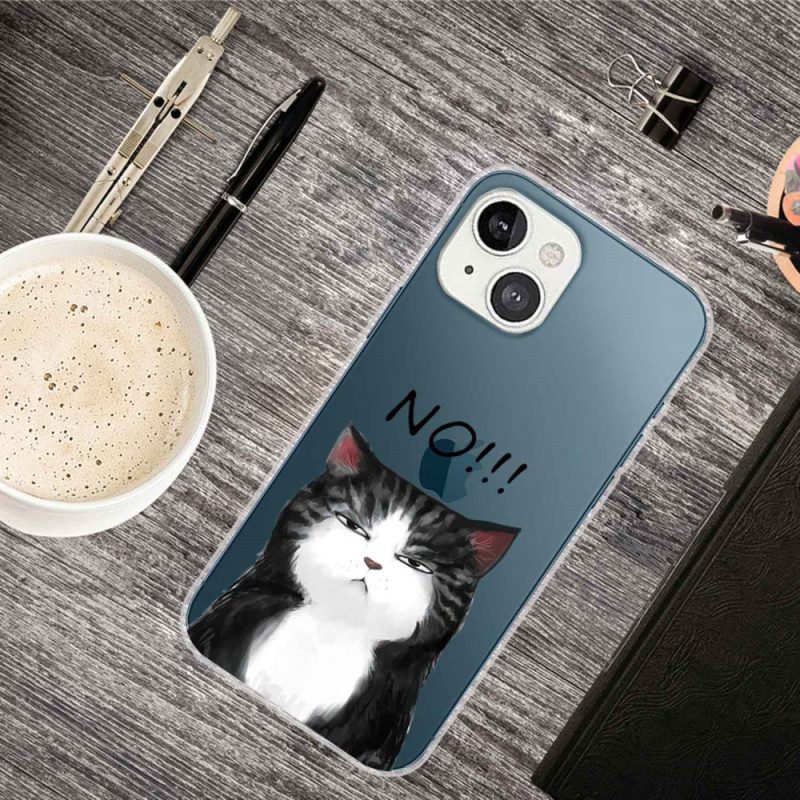 Hoesje voor iPhone 14 Plus Siliconen Kat Nr