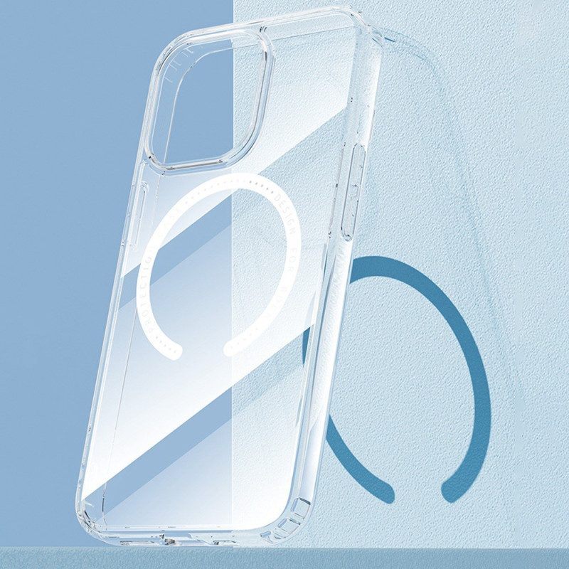 Hoesje voor iPhone 14 Plus Transparante Magsafe Rook-compatibel