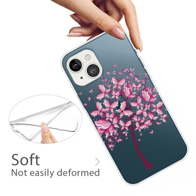 Hoesje voor iPhone 14 Plus Transparante Vlinderboom