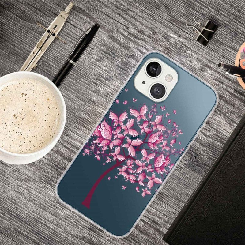 Hoesje voor iPhone 14 Plus Transparante Vlinderboom