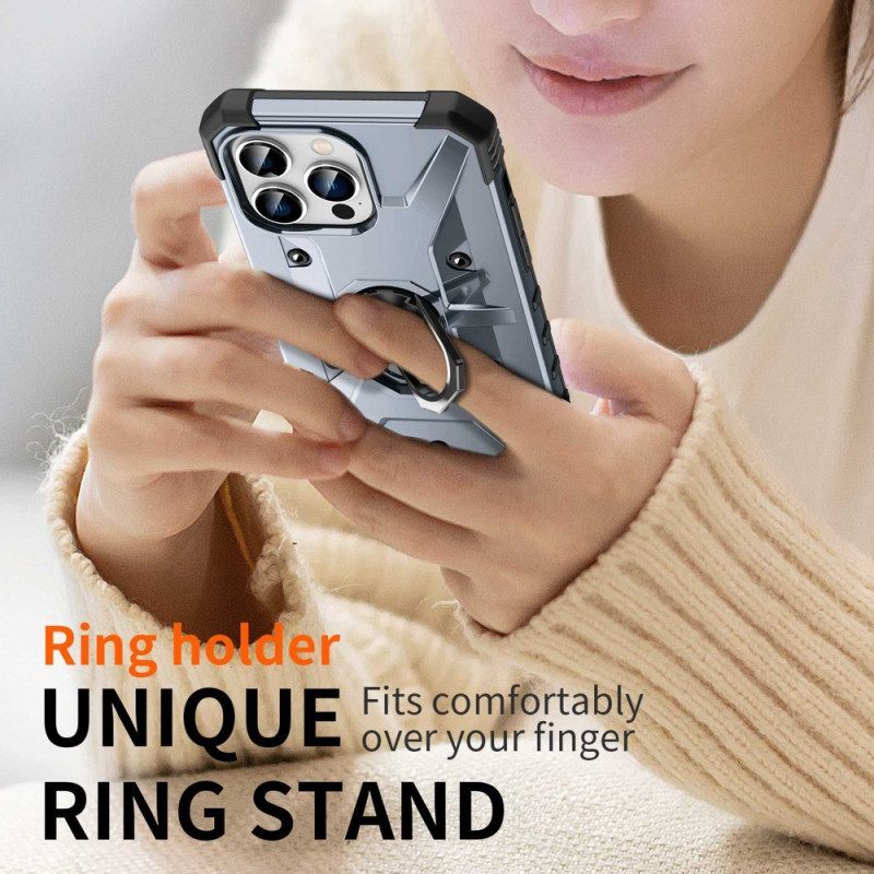 Hoesje voor iPhone 14 Pro Bescherming Hoesje Ring-support Optimale Bescherming