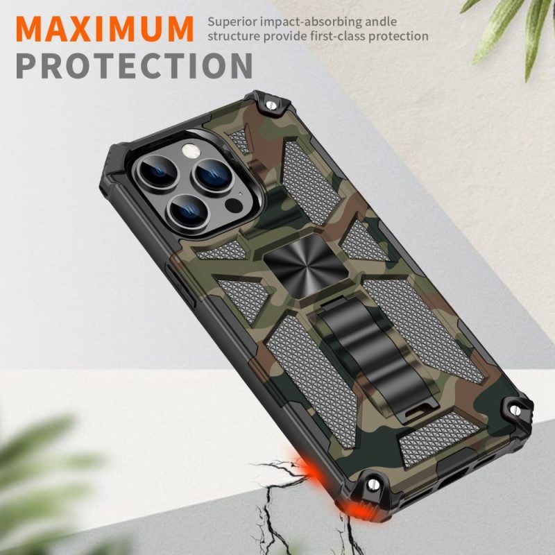 Hoesje voor iPhone 14 Pro Camouflage Verwijderbare Ondersteuning