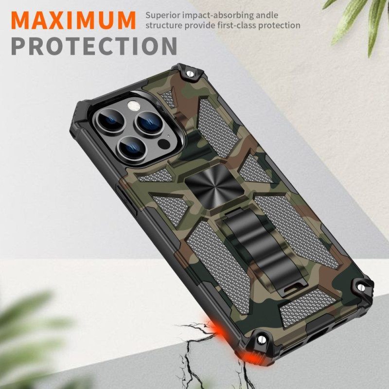 Hoesje voor iPhone 14 Pro Max Camouflage Verwijderbare Ondersteuning