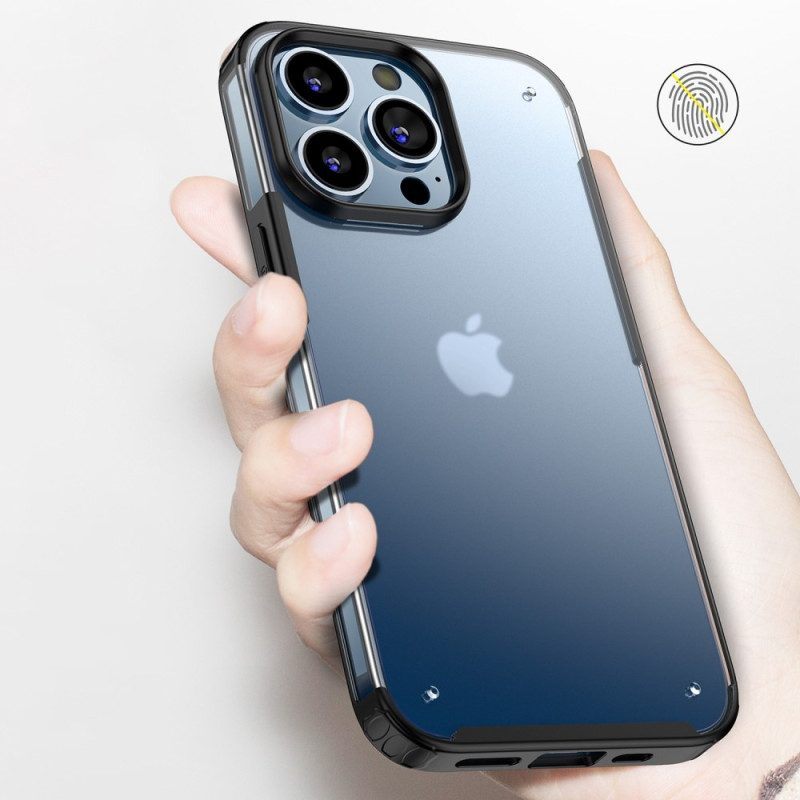 Hoesje voor iPhone 14 Pro Max Doorschijnende Siliconen Randen