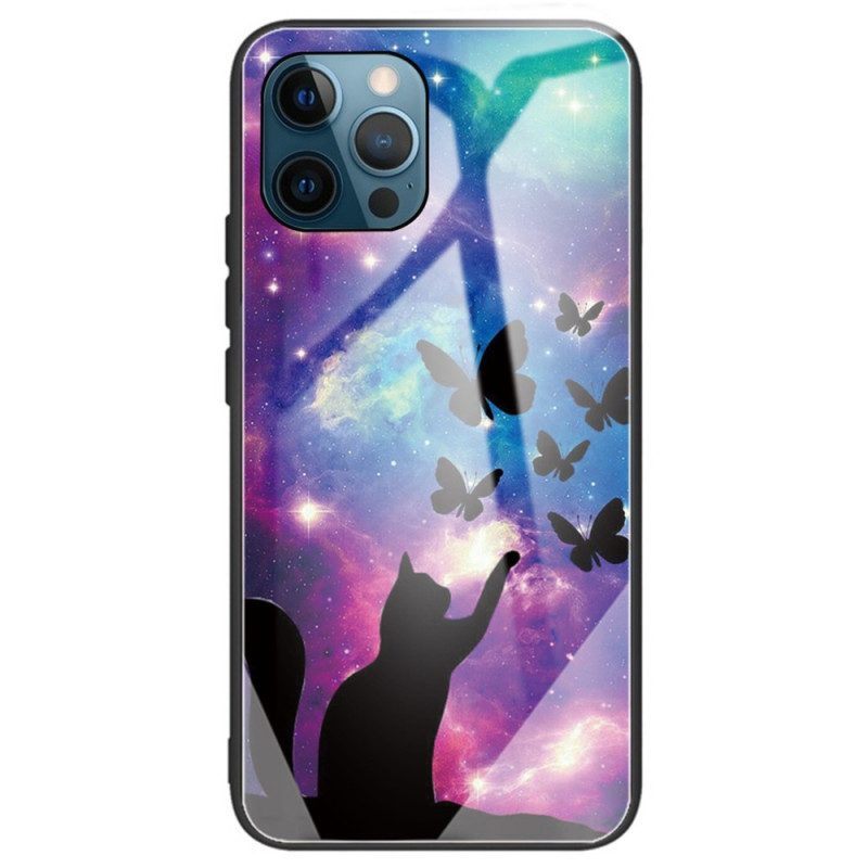 Hoesje voor iPhone 14 Pro Max Star Cat Gehard Glas