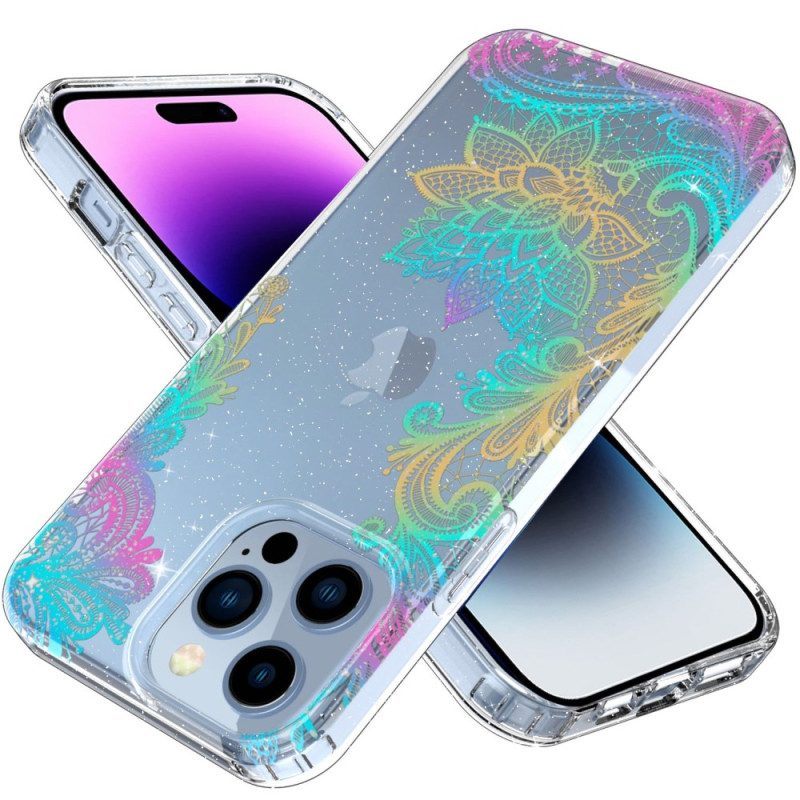 Hoesje voor iPhone 14 Pro Naadloze Bloemen