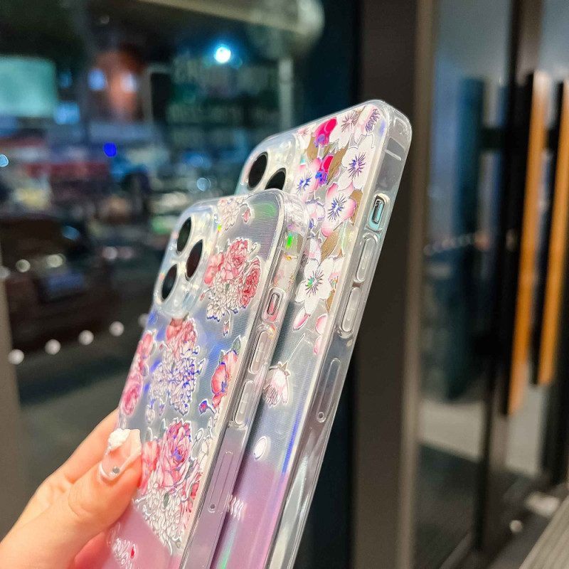 Hoesje voor iPhone 14 Pro Siliconen Laserpatroon