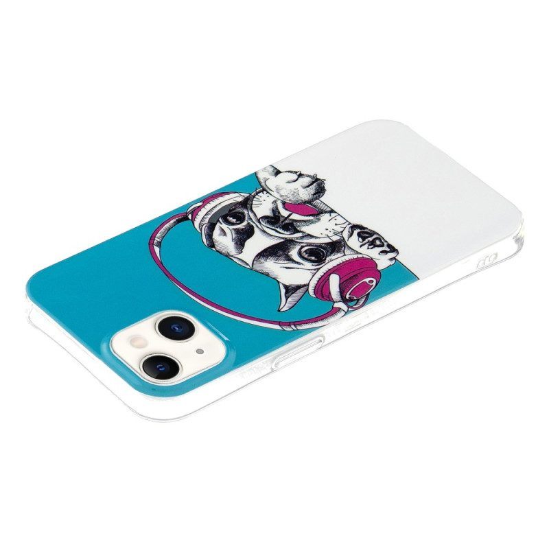 Hoesje voor iPhone 15 Plus Fluorescerende Hoofdtelefoon