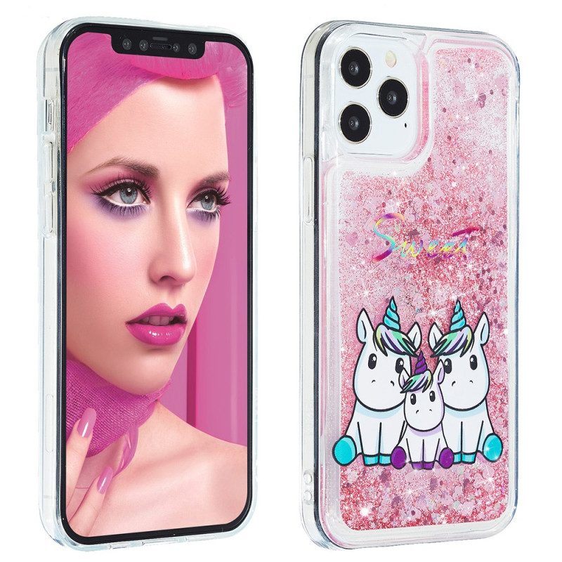 Hoesje voor iPhone 15 Pro Eenhoornglitter