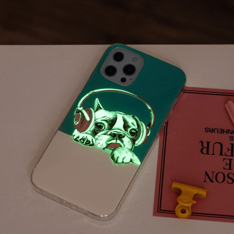 Hoesje voor iPhone 15 Pro Max Fluorescerende Hond