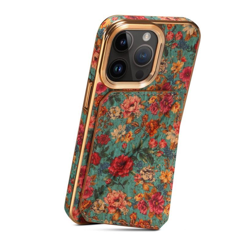 Hoesje voor iPhone 15 Pro Max Vintage Houder Kaarthouder