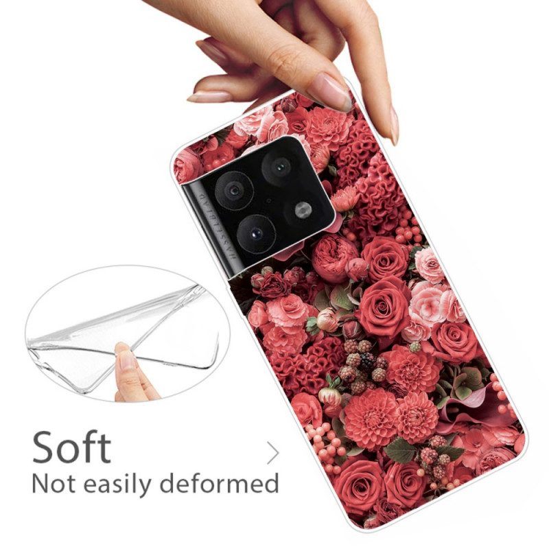 Hoesje voor OnePlus 10 Pro 5G Roze Bloemen