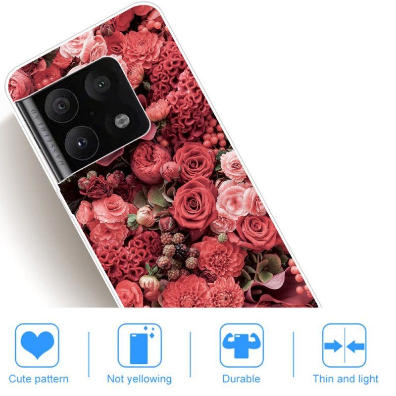 Hoesje voor OnePlus 10 Pro 5G Roze Bloemen