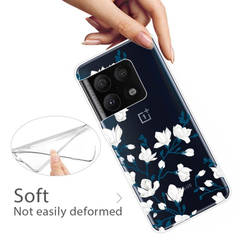 Hoesje voor OnePlus 10 Pro 5G Witte Bloemen