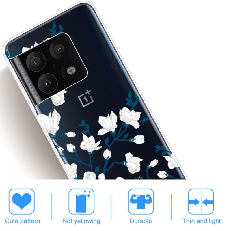 Hoesje voor OnePlus 10 Pro 5G Witte Bloemen