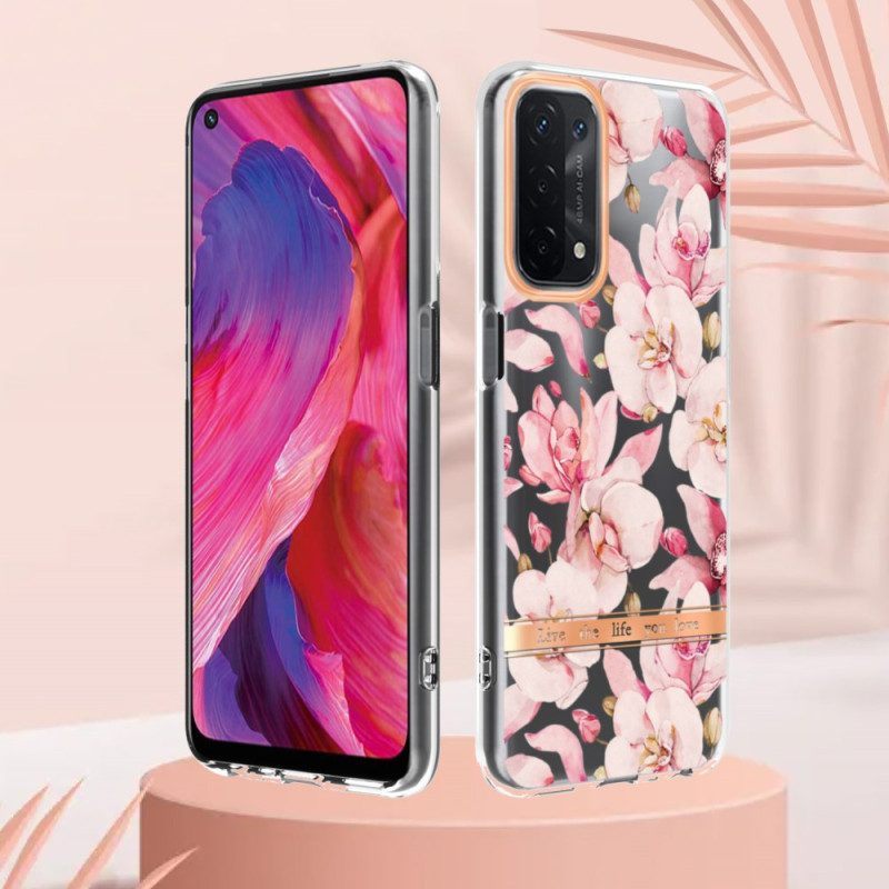 Hoesje voor Oppo A54 5G / A74 5G Naadloze Bloemen