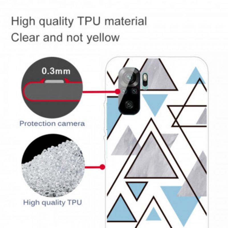 Hoesje voor Poco M5s Marmeren Driehoeken