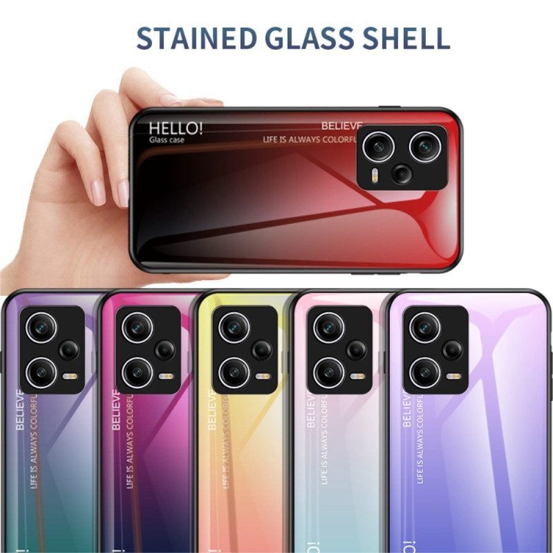 Hoesje voor Poco X5 Pro 5G Gehard Glas Hallo