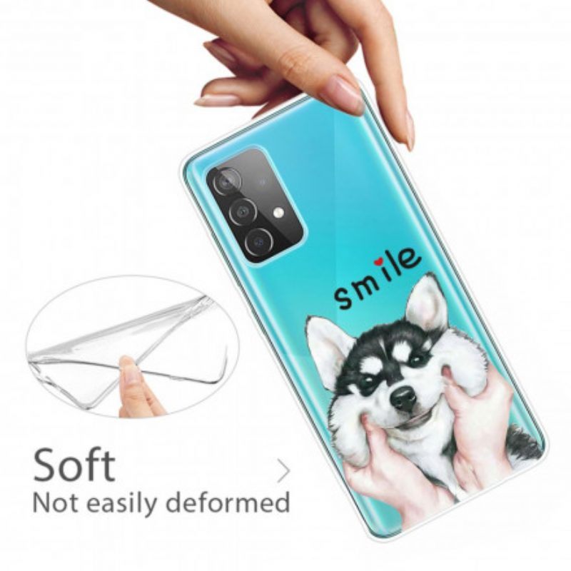 Hoesje voor Samsung Galaxy A52 4G / A52 5G / A52s 5G Lach Hond