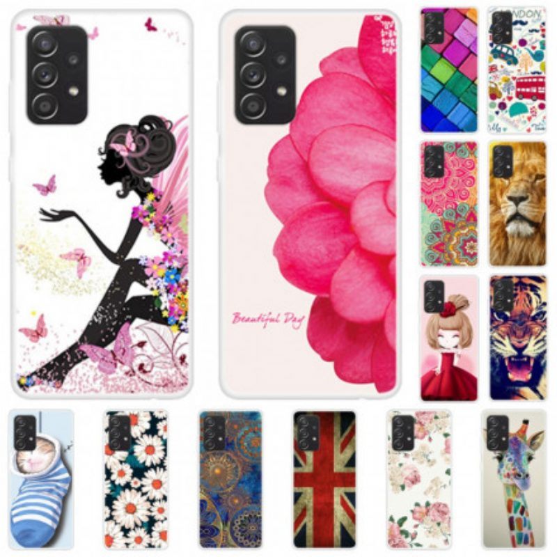 Hoesje voor Samsung Galaxy A52 4G / A52 5G / A52s 5G Manga Dame