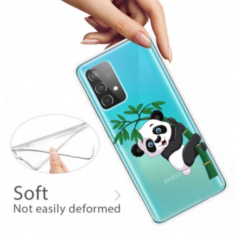 Hoesje voor Samsung Galaxy A52 4G / A52 5G / A52s 5G Panda Op Bamboe