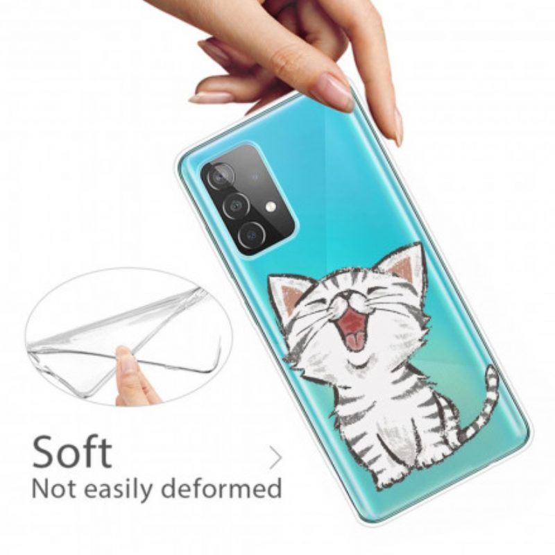 Hoesje voor Samsung Galaxy A52 4G / A52 5G / A52s 5G Schattige Kat