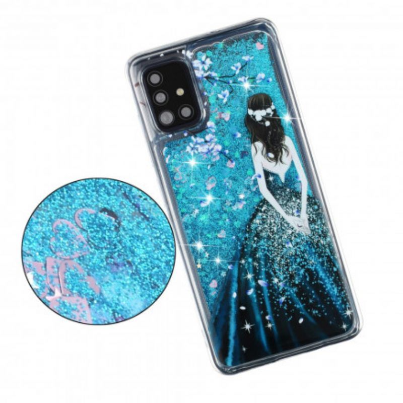 Hoesje voor Samsung Galaxy A52 4G / A52 5G / A52s 5G Vrouw Pailletten