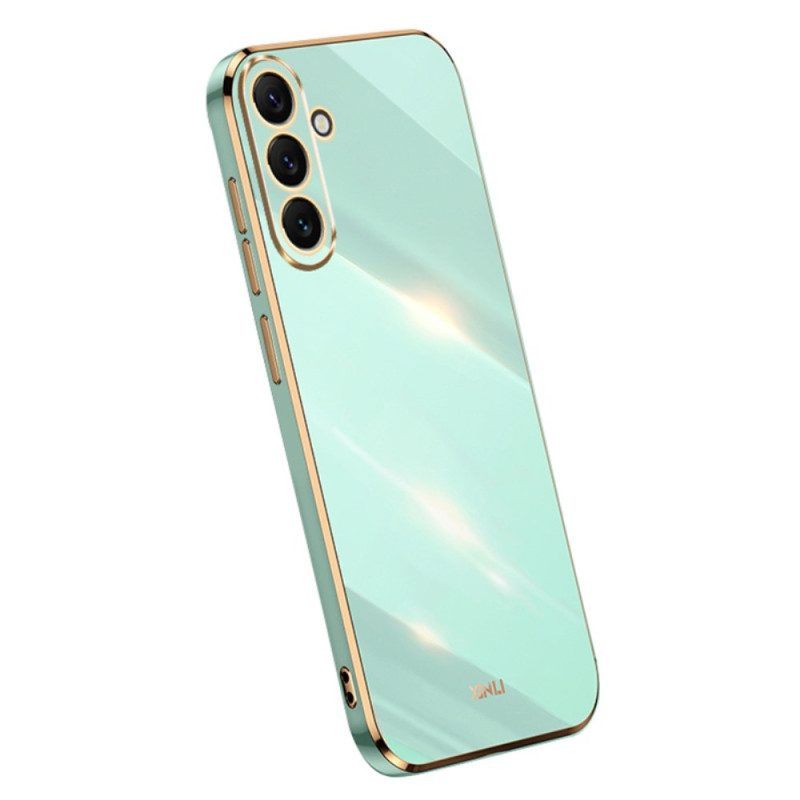 Hoesje voor Samsung Galaxy A54 5G Siliconen Gouden Randen