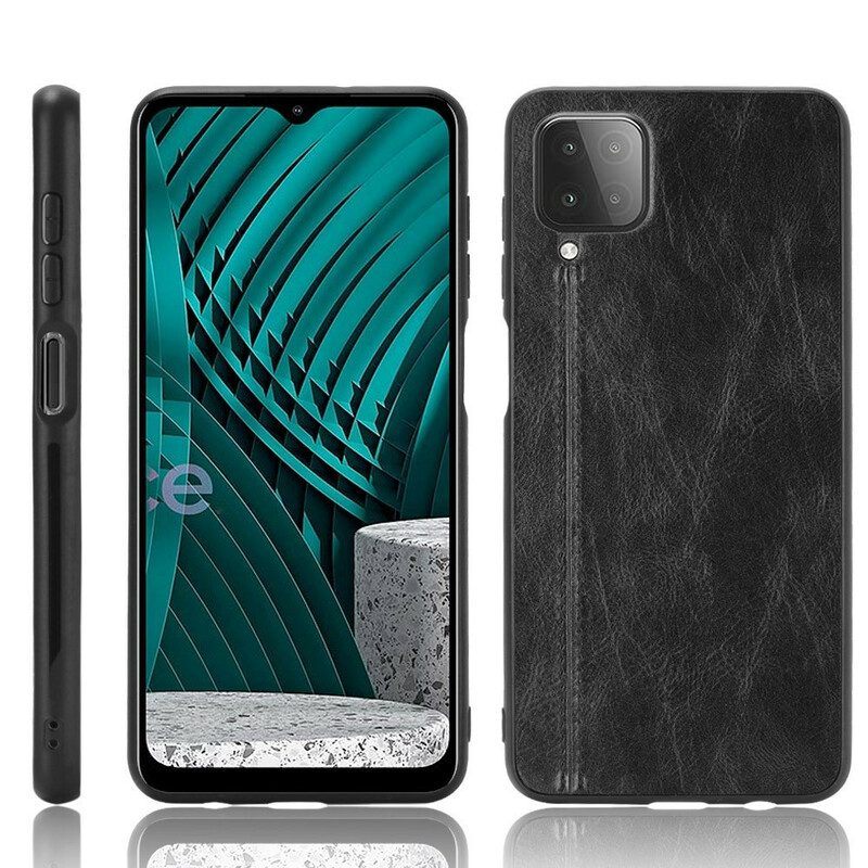 Hoesje voor Samsung Galaxy M12 / A12 Couture-leereffect