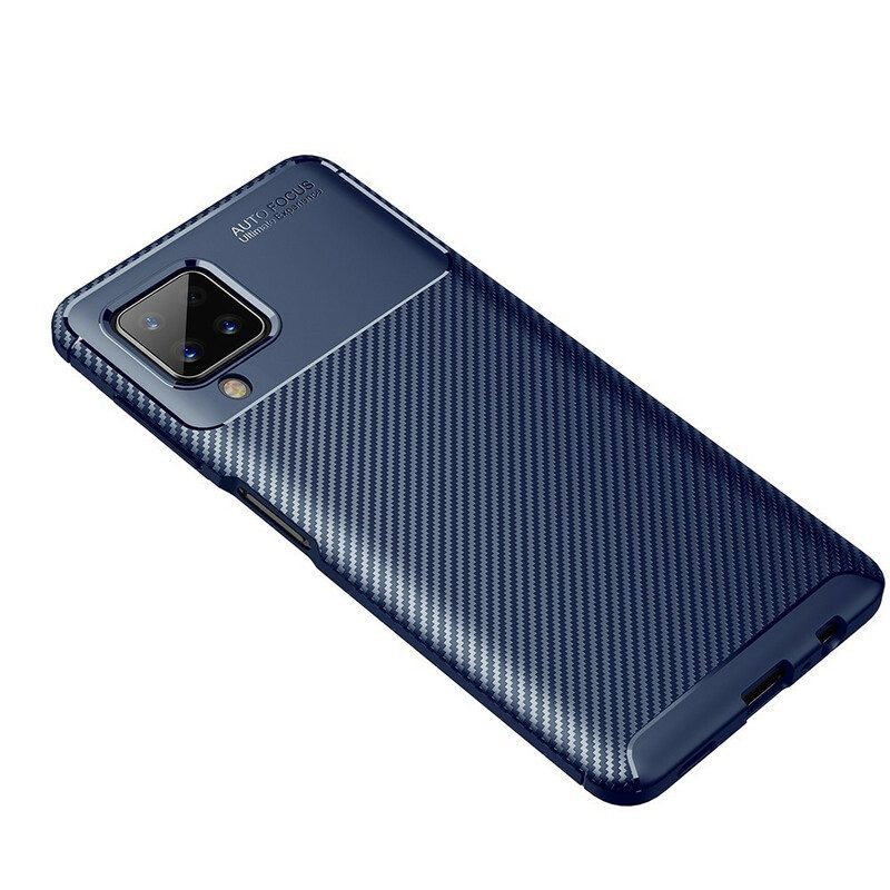 Hoesje voor Samsung Galaxy M12 / A12 Flexibele Koolstofvezeltextuur