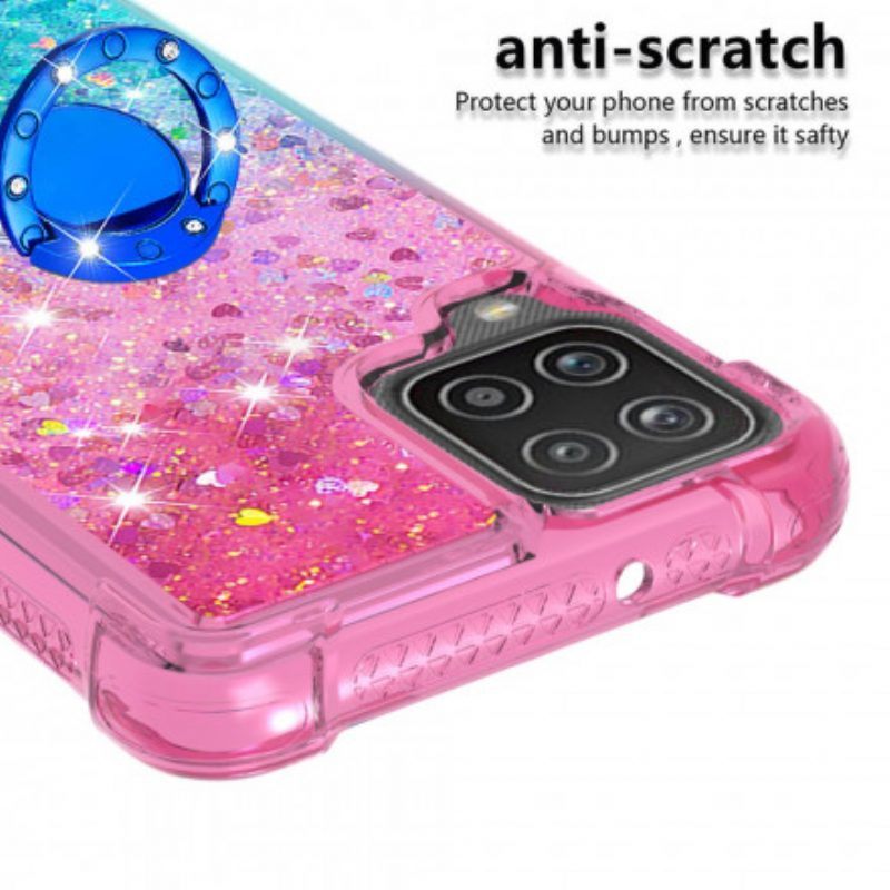 Hoesje voor Samsung Galaxy M12 / A12 Glitter Ringbeugel