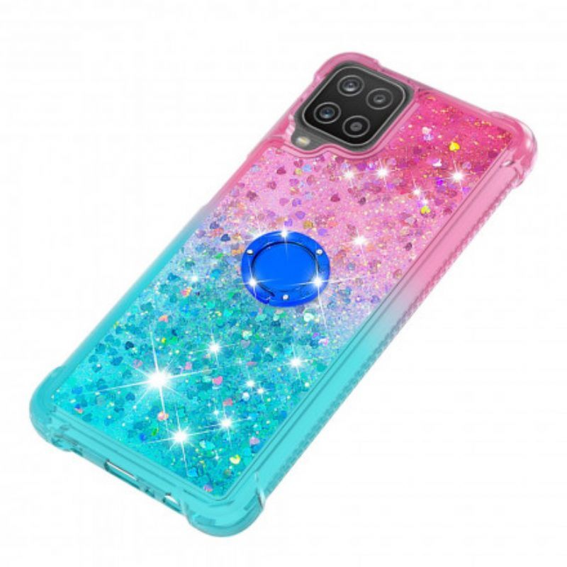 Hoesje voor Samsung Galaxy M12 / A12 Glitter Ringbeugel