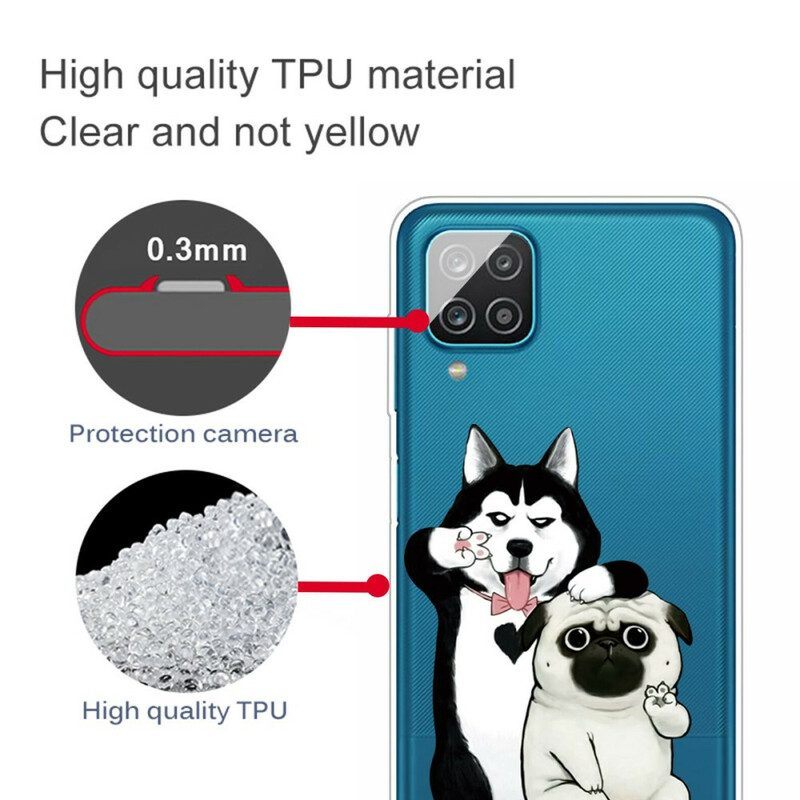 Hoesje voor Samsung Galaxy M12 / A12 Grappige Honden