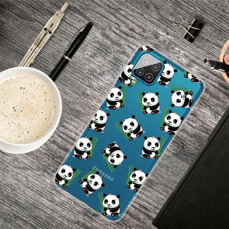 Hoesje voor Samsung Galaxy M12 / A12 Kleine Panda's