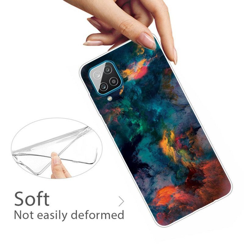 Hoesje voor Samsung Galaxy M12 / A12 Kleurrijke Wolken