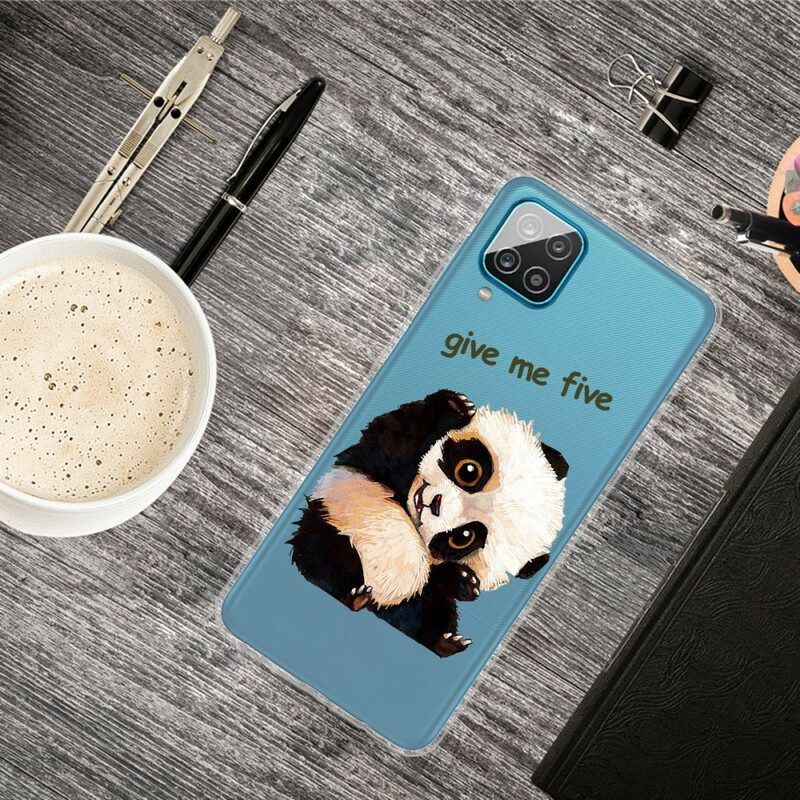 Hoesje voor Samsung Galaxy M12 / A12 Naadloze Panda Geef Me Vijf