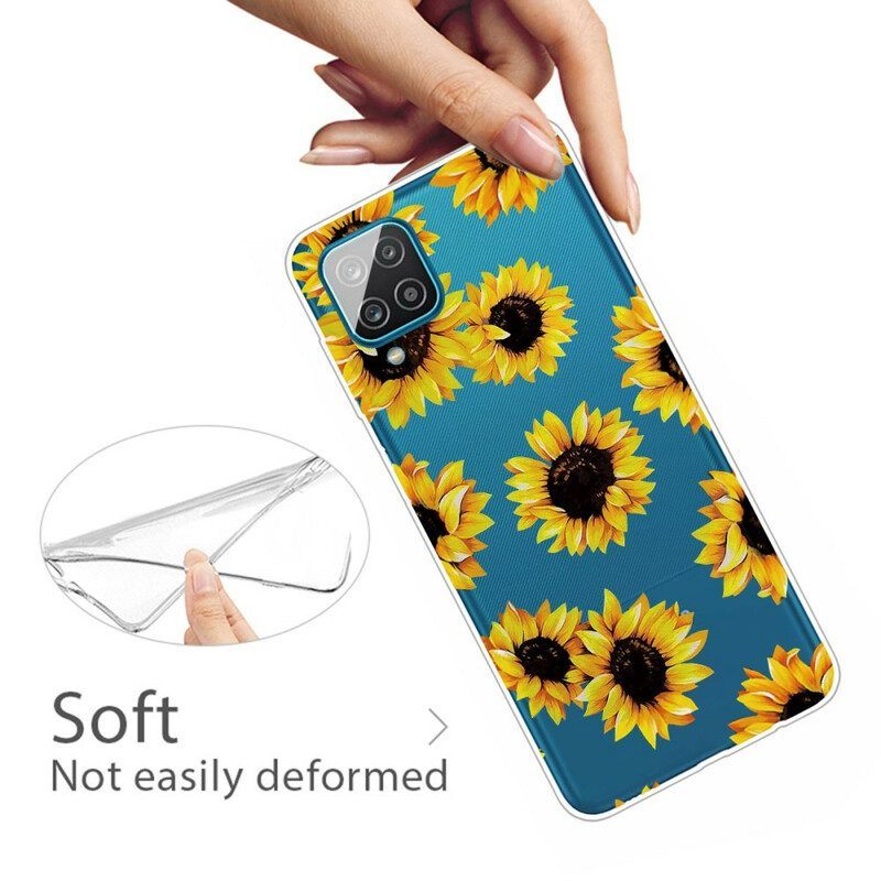 Hoesje voor Samsung Galaxy M12 / A12 Zonnebloemen